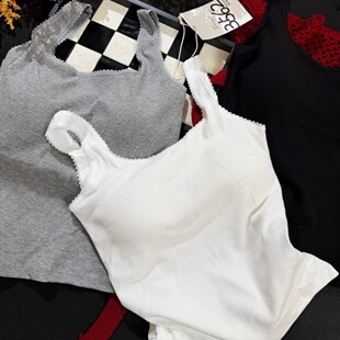 妃子纪3562春季新款百搭纯色吊带高质量蕾丝小花边内搭外穿背心