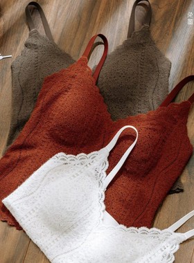 希维尔88631免穿文胸V领背心法式三角杯休闲慵懒内搭打底保暖