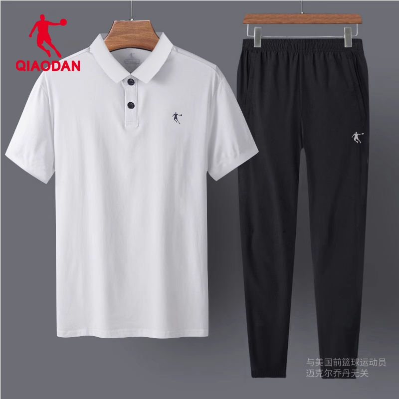 乔丹男款夏季运动休闲透气两件套
