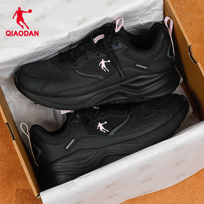 乔丹女鞋轻便系带网面透气减震厚底跑步鞋老爹鞋休闲防滑运动鞋女