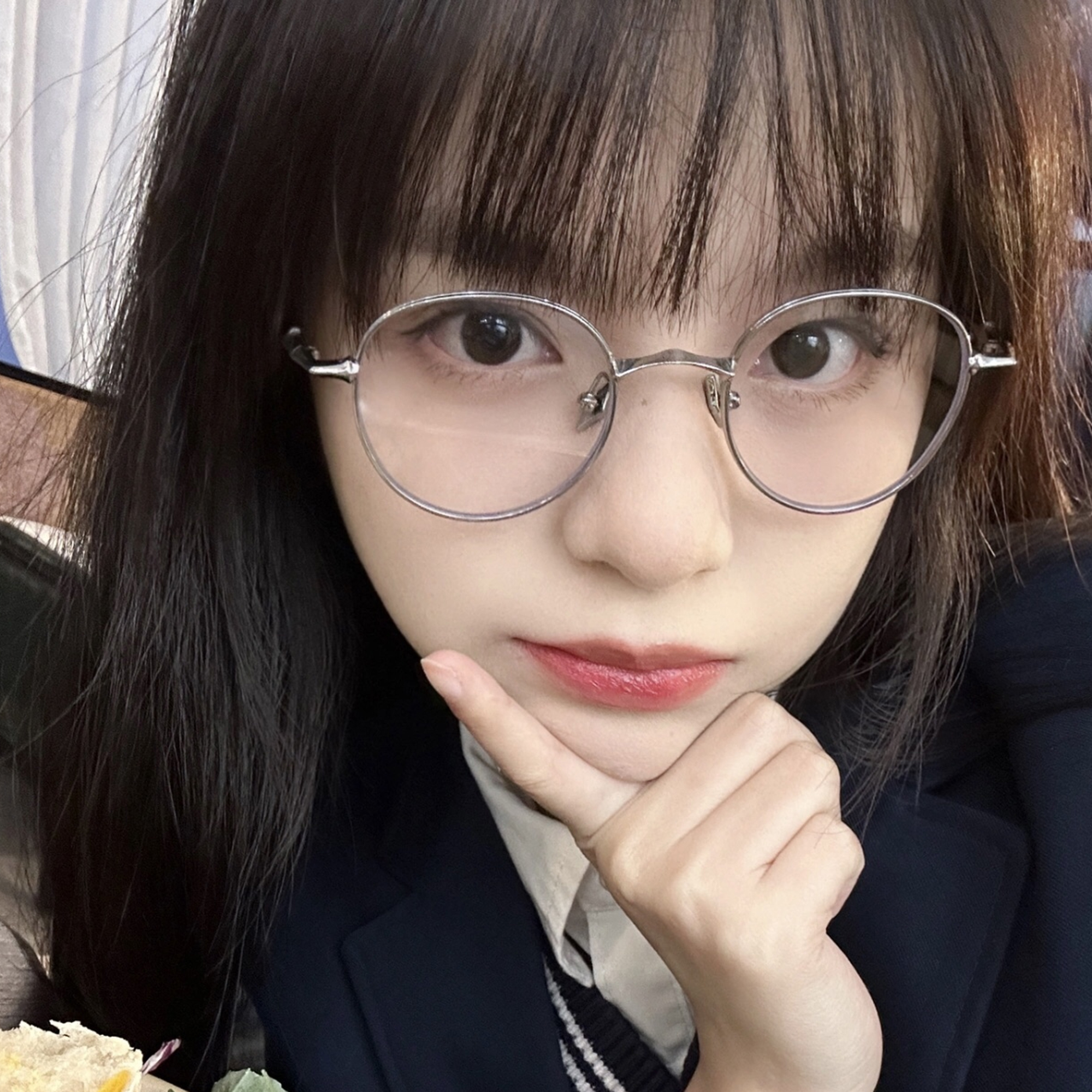 明星同款圆框简约复古纯钛近视眼镜架EP-1(49-22-147)