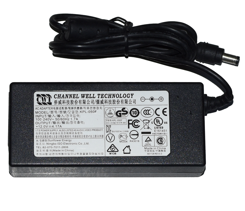 原装CWT侨威12.0V4.17A 监控录像机电源适配器型号KPL-050F