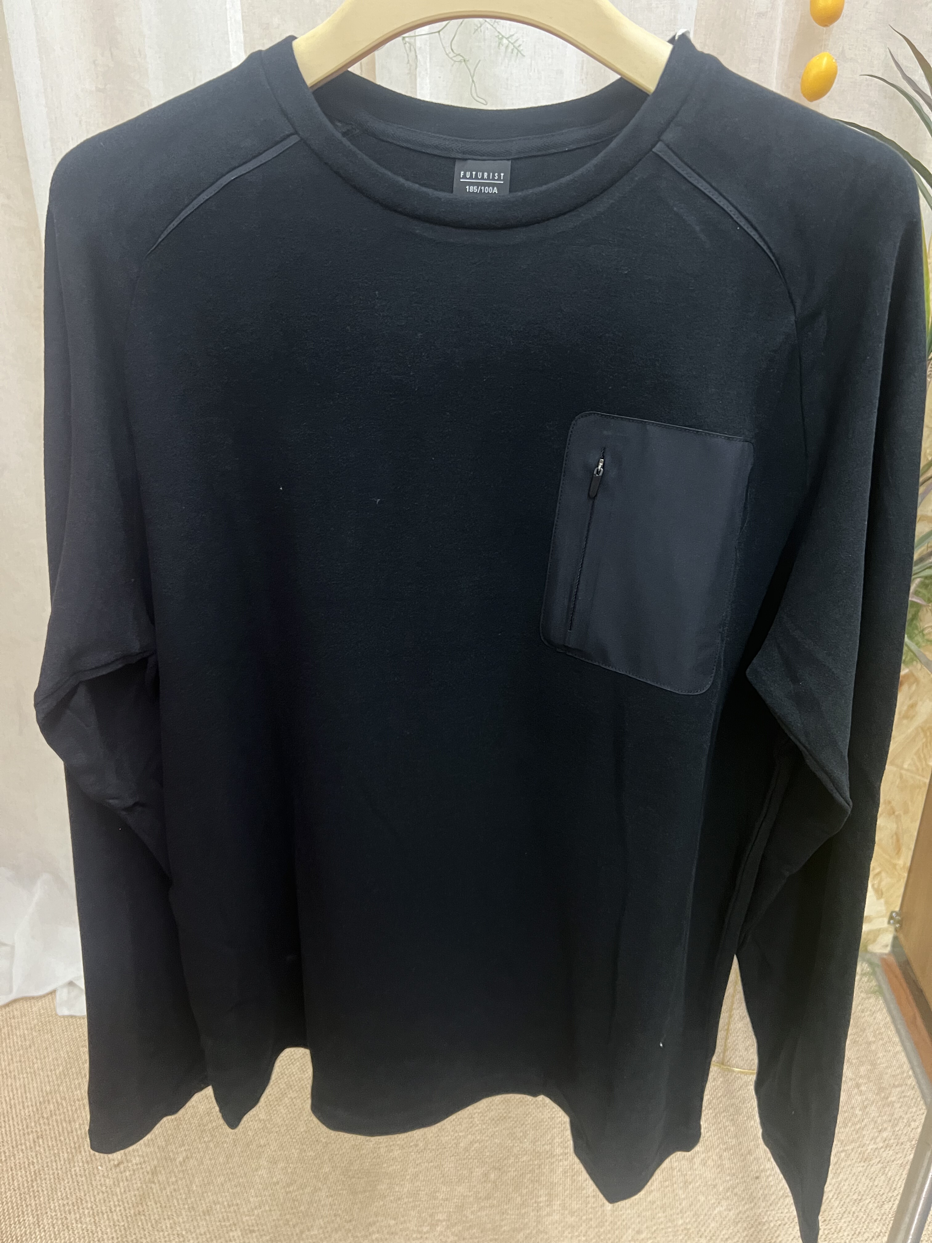 梵 8271621男士秋冬长袖摇粒绒圆领套头衫