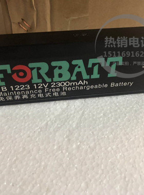 原装FORBATT免维护蓄电池12V2.3AH迈瑞监护仪FB1223精密仪器电池