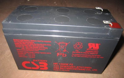 CSB蓄电池 HR1234W 12V34W/12V9.0AH船舶设备UPS电源用电瓶