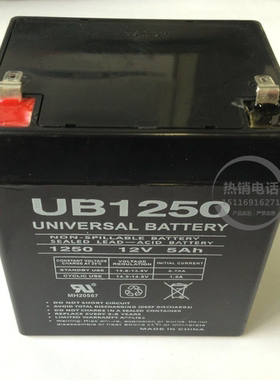 UB蓄电池12V5ah 进口UB蓄电池 UB1250 铅酸免维护蓄电池正品质保