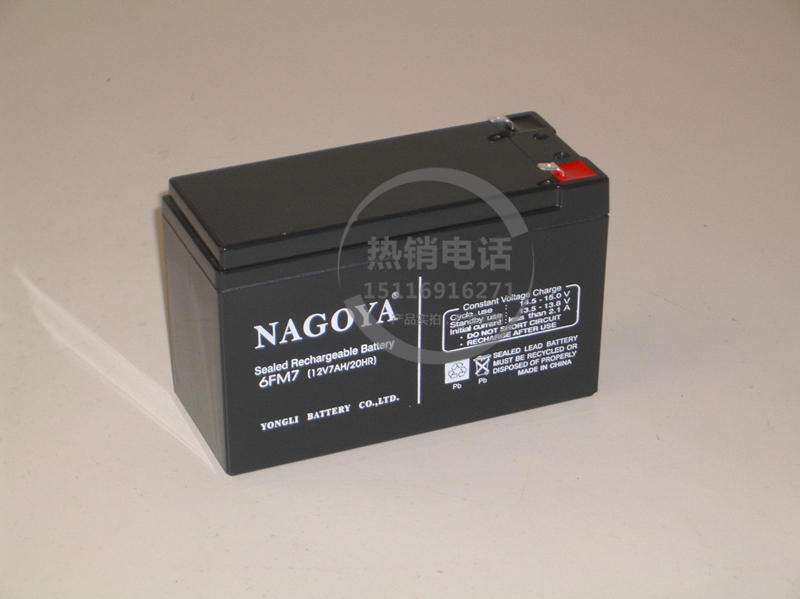 NAGOYA蓄电池6FM7 12V7AH免维护 消防应急 UPS电源 原装进口电瓶