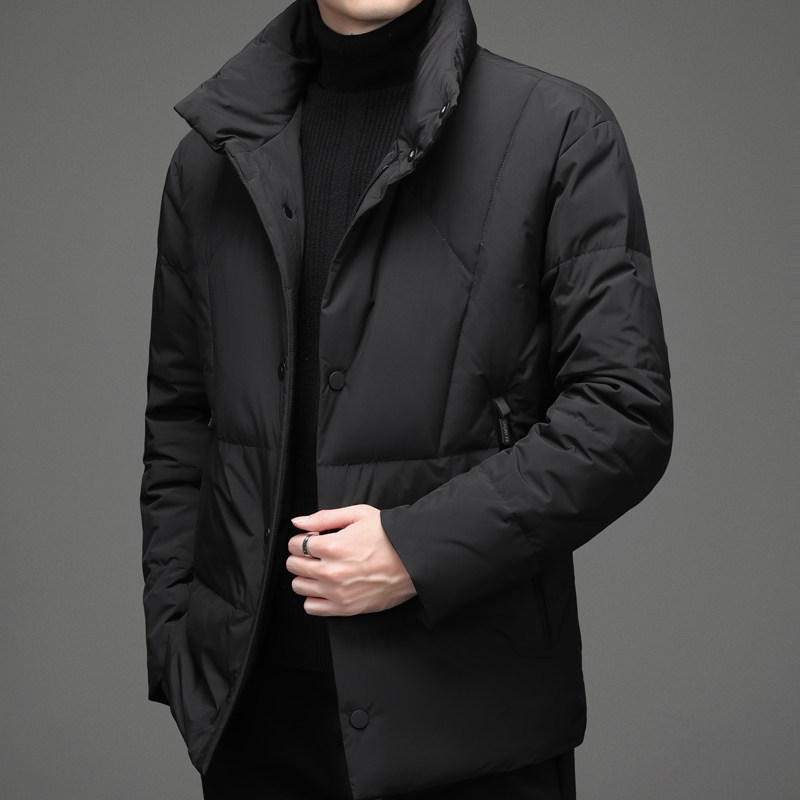 男士羽绒服短款冬季新款加厚宽松保暖中青年韩版立领外套保暖外套
