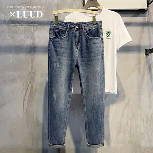 LUUD新款简约复古小直筒长裤