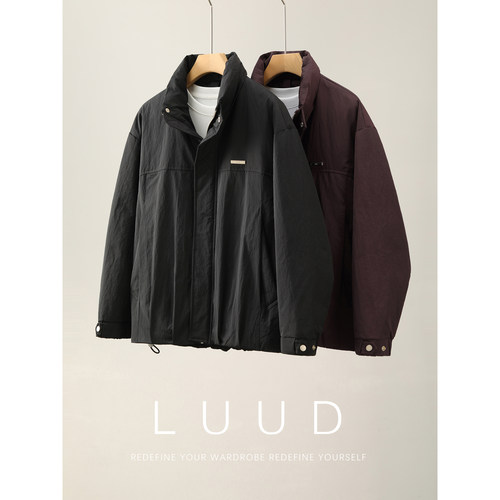LUUD 冬季保暖御寒超轻男士羽绒服金属小贴标纯色90白鸭绒羽绒服