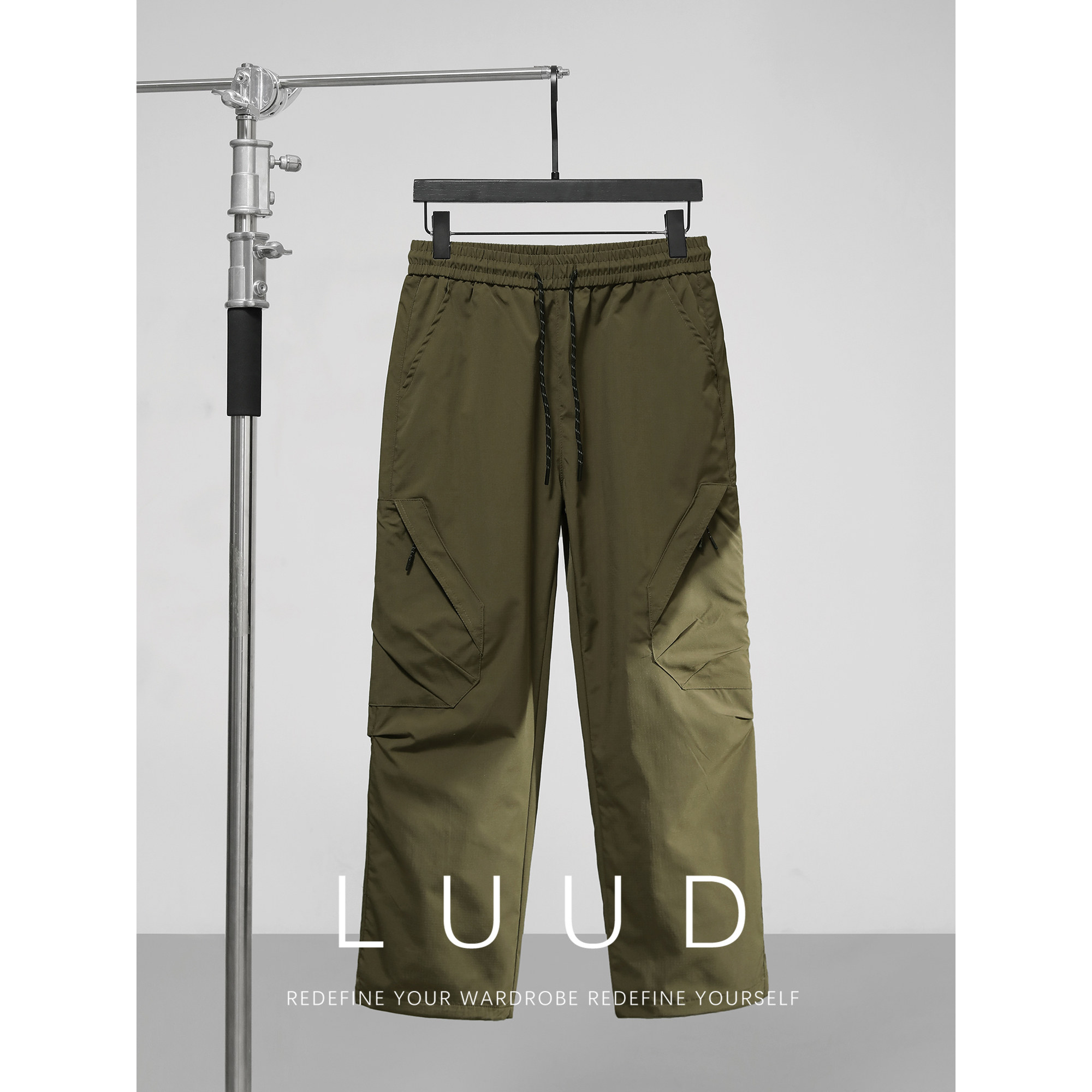 LUUD 户外速干多功能大口袋伞兵裤男薄款徒步登山脚口松紧工装裤,男装,休闲裤,淘宝优惠券,粉丝福利购,淘宝优惠卷