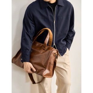 通勤风翻领外套 型行政夹克男春季 LUUD 新贵高质感羊毛混纺短宽版