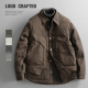 时尚 LUUD 可拆卸马甲羽绒服两件套男士 复古翻领上衣加厚御寒外套