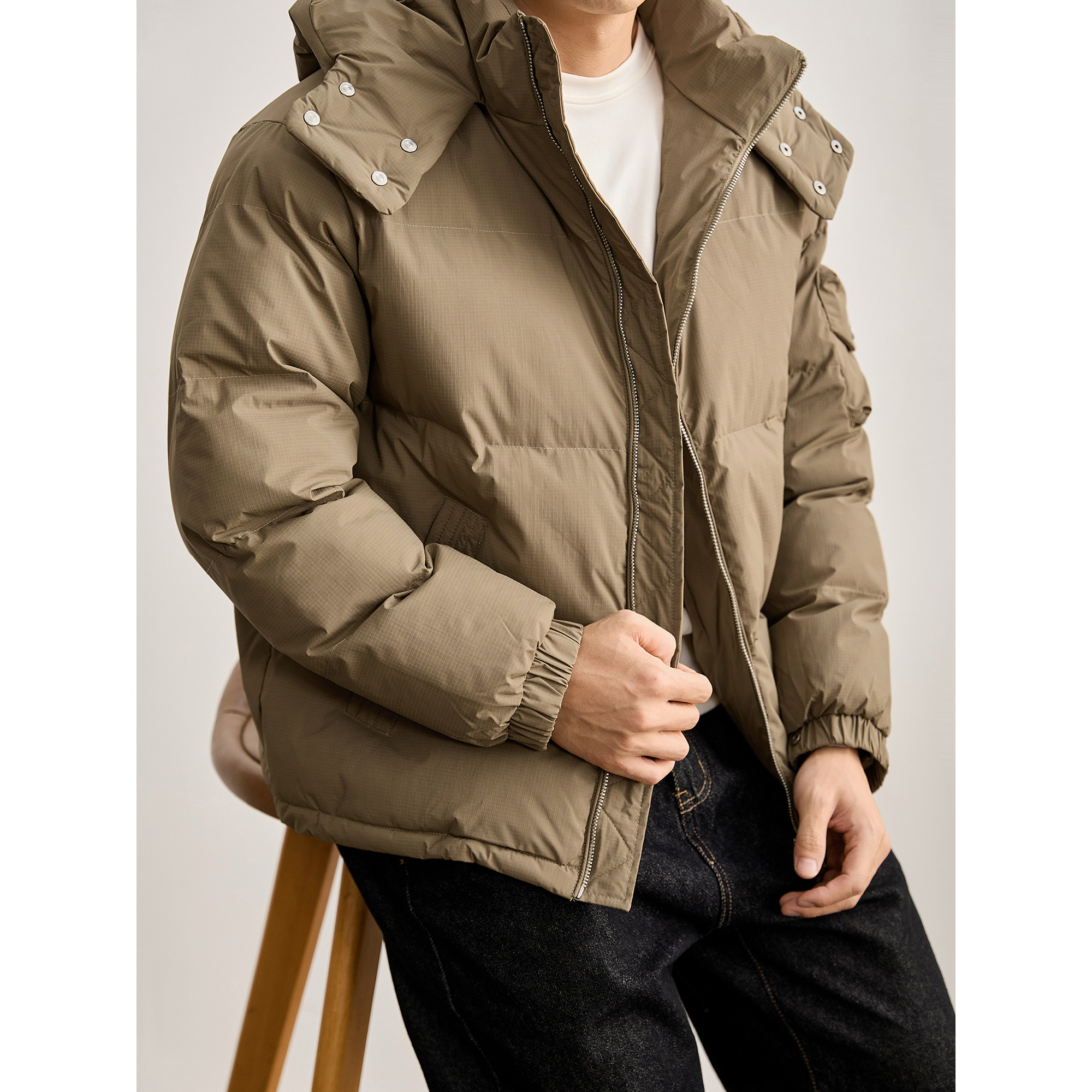 LUUD 冬季加厚保暖多口袋棉衣外套男日系复古按扣连帽面包服棉袄,男装,棉衣,淘宝优惠券,粉丝福利购,淘宝优惠卷