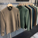 LUUD 男士亲肤双面德绒半高领打底秋冬保暖磨毛日常中立领T恤毛衫