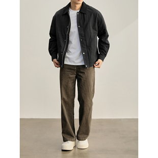 LUUD boxy短宽户外防风抽绳下摆外套 拼接撞色翻领巴恩风夹克男士