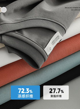 LUUD 瞬间凉感黑科技纯色T恤衫打底休闲短袖内搭夏日清爽体恤上衣