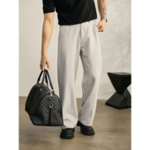 男垂感免烫中间车线设计直筒阔腿裤 轻奢文艺休闲小西裤 夏季 LUUD