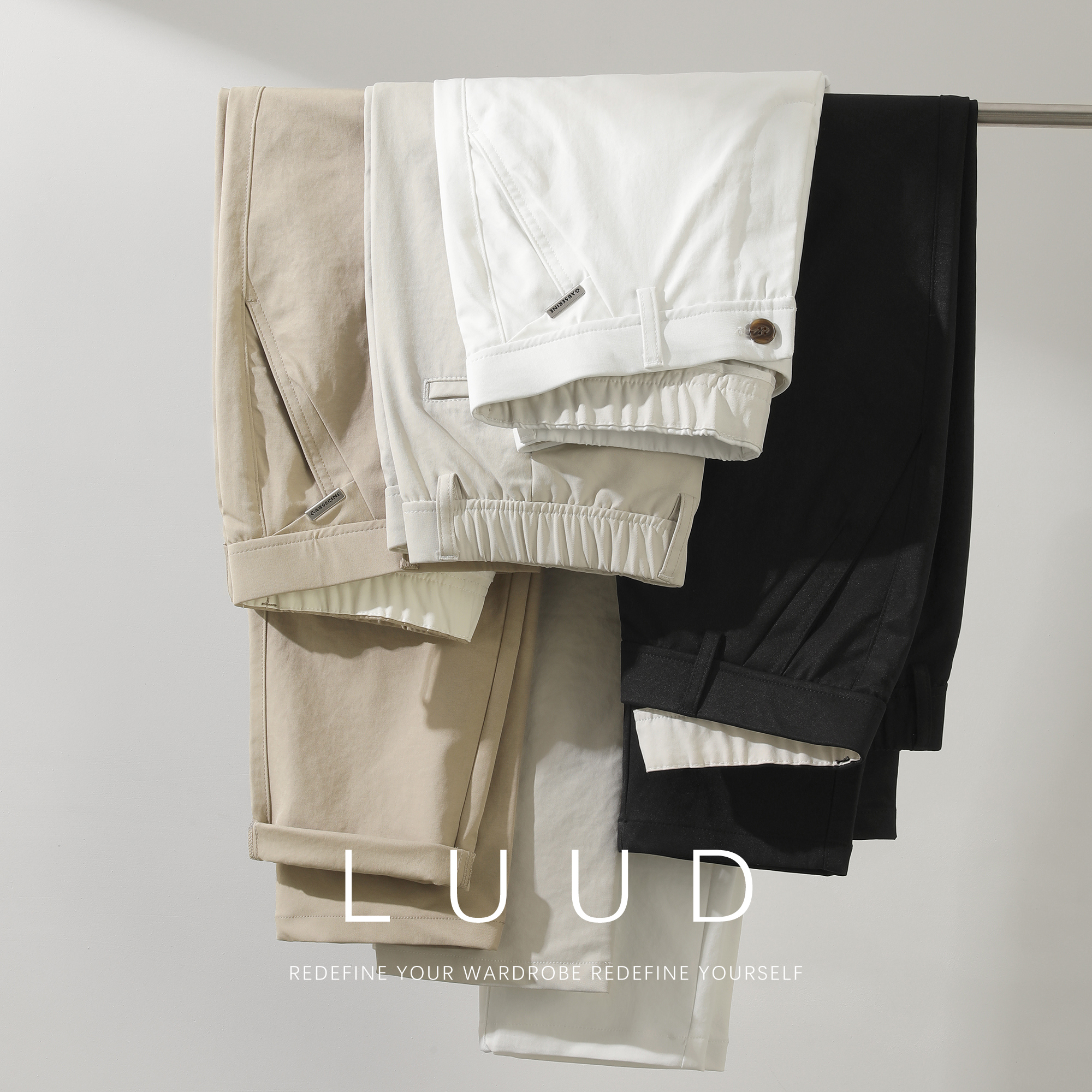 LUUD 精致韩系轻奢西装裤男夏季潮牌简约休闲裤免烫锥形直筒长裤