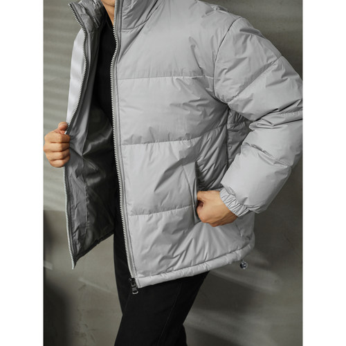 LUUD 立领潮流羽绒服男冬季新款潮牌保暖加厚面包服简约防寒外套