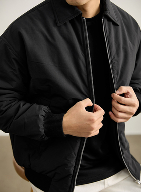 LUUD cityboy极简百搭防风抗皱夹棉外套男士保暖翻领棉服夹克冬季