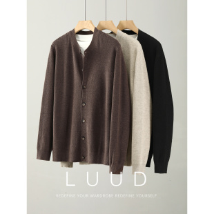 男春秋款 针织开衫 羊毛混纺亲肤舒适毛衣外套 慵懒松弛风男士 LUUD