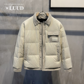 LUUD 御寒保暖羽绒服潮男翻领单排扣百搭蓬松外套 工装 冬季 新款