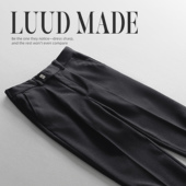 直筒磨毛休闲裤 LUUD 冬季 高级感半松紧阔腿长裤 男士 毛呢商务西裤