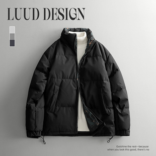 冬季 菱形格纹男士 防寒保暖外套 90高填充鸭绒立领羽绒服时尚 LUUD