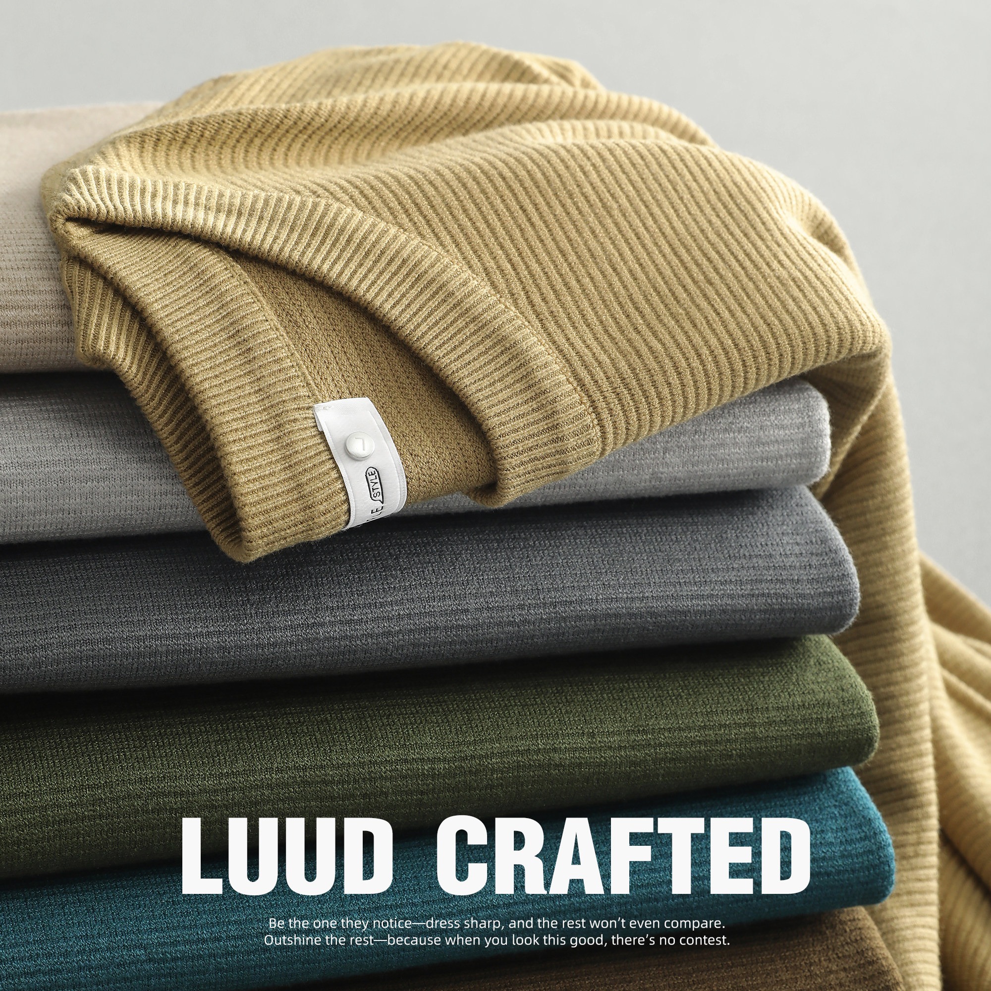 LUUD 潮流净色系纹理提花毛线衣男士秋冬保暖内搭圆领针织衫上衣,男装,针织衫/毛衣,淘宝优惠券,粉丝福利购,淘宝优惠卷