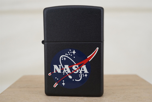 Zippo 2002年K全新黑哑漆彩印NASA美国航空航天局打火机 原装 正版