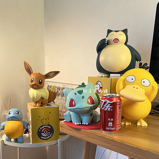 潮玩摆件宠物小精灵神奇宝贝手办妙蛙杰尼龟卡拉可达鸭模型公仔