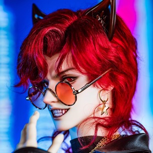 造型假发 拓展包梦核BJD娃SD叔体男 小丑机车装 Ringdoll戒之人形