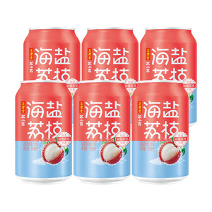 王老吉荔小吉海盐荔枝果汁饮料310ml*6罐可盐可甜清爽解腻聚会