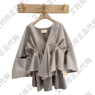 2025秋冬双色格纹蝙蝠斗篷B60926327 国内代购 Read Me读我专柜正品