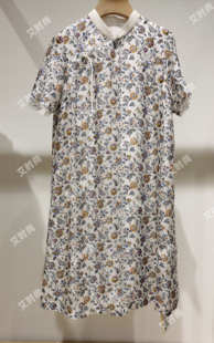 短袖 Read 2024春夏款 国内代购 立领印花裙B90870523 Me读我专柜正品