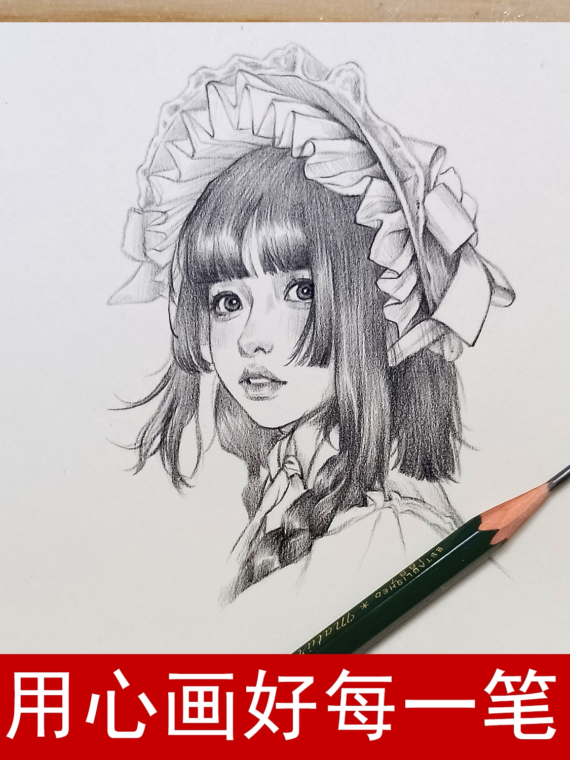 纯手绘素描画像定制真人照片转手绘头像定制人像代画彩铅画肖像画