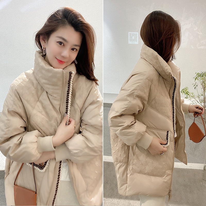 3米色羽绒服宽松休闲加厚保暖面包服欧洲站冬季女装2020新款欧货潮