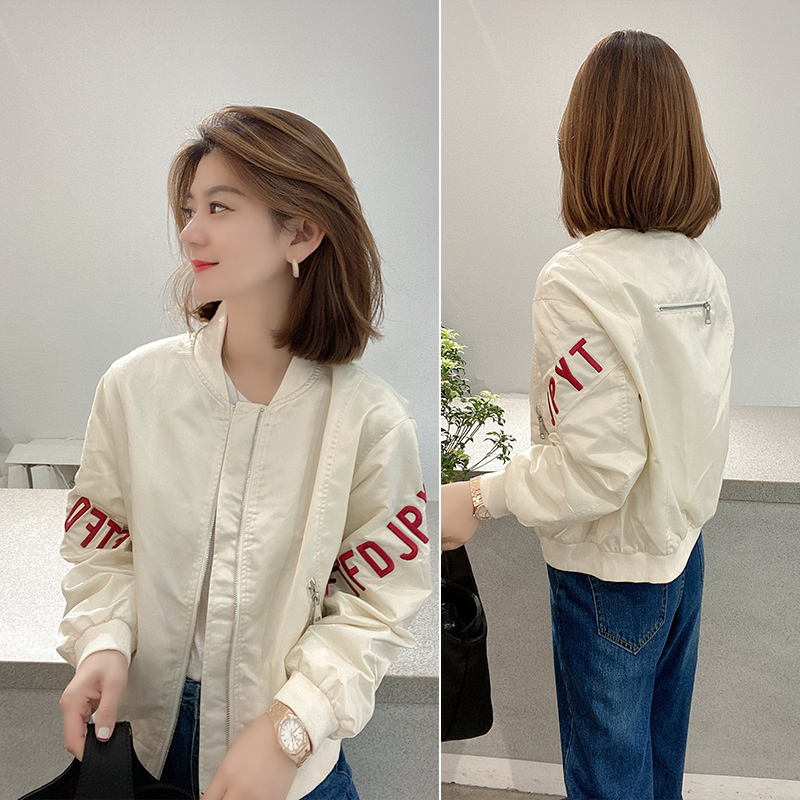 时尚复古小众棒球服休闲短款减龄外套欧洲站夏季女装2022新款欧货