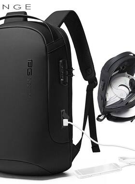 BANGE新品时尚背包轻商务跑车双肩包防盗休闲电脑包backpack