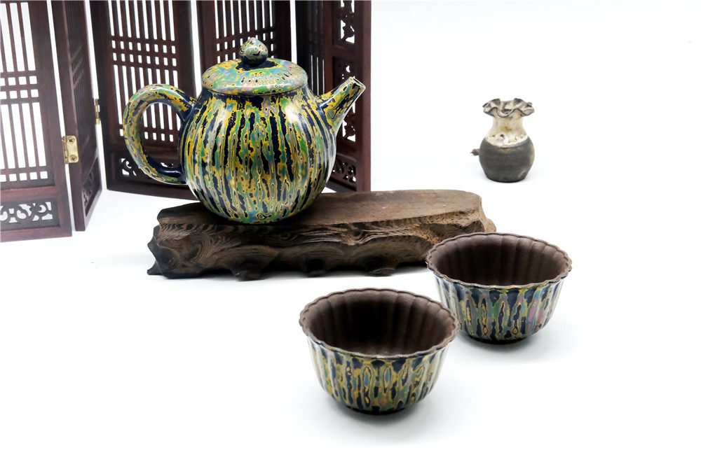 【金玉满堂】漆陶坊大漆髹饰鎏手工艺茶具