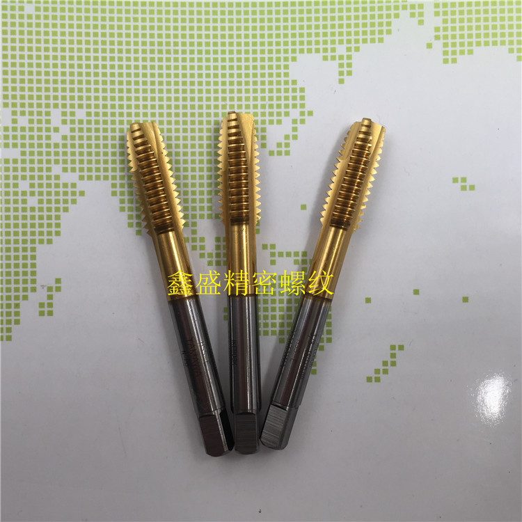 日本YAMAWA镀钛先端直槽丝锥5/16-18U3/8-16-24U加大6G钢机用丝攻