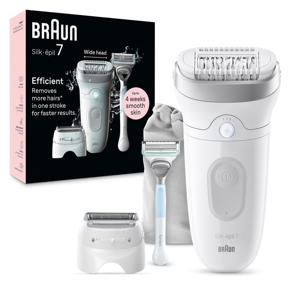 Braun/博朗 Silk-épil 7 SE7-141女士脱毛器 干湿两用 比基尼 白