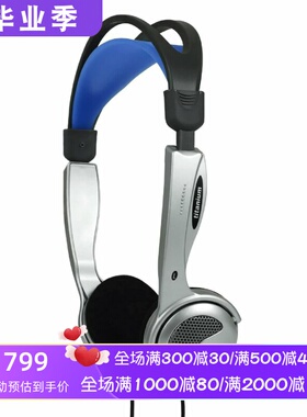 Koss/高斯 KTXPRO1 Titanium 有线耳机 线控 带麦 立体声 黑蓝色