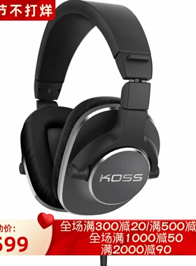KOSS/高斯 Pro4S有线监听耳机 头戴式 舒适 录音室耳麦 音乐 黑色
