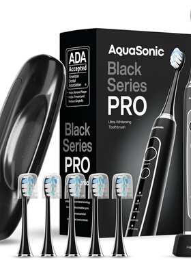 Aquasonic Black Series PRO 电动牙刷 5种模式 智能计时器 黑色