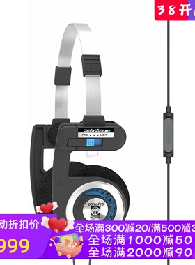 Koss/高斯 Porta PRO有线耳机 线控 带麦克风 可折叠 立体声 黑色