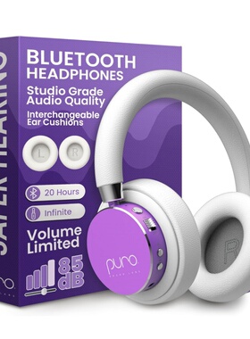 Puro Sound Labs BT2200 Plus 儿童无线蓝牙耳机 内置麦克风 新款