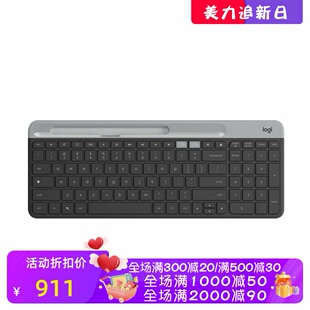 Logitech/罗技 K580 无线蓝牙键盘 轻薄 带插槽 手机 平板 多兼容
