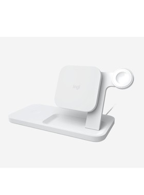 Logitech/罗技 POWERED 三合一充电支架 iOS安卓 快速充电Qi 白色